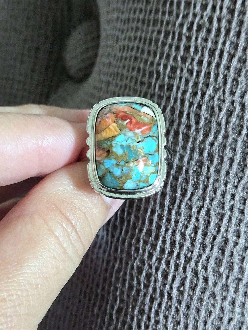 Gemolio Rectangular Oyster🦪 Turquoise🩵 Ring💍 - NWT